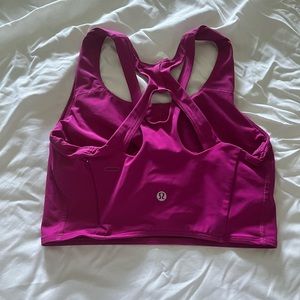 pink crossed bra ribbed